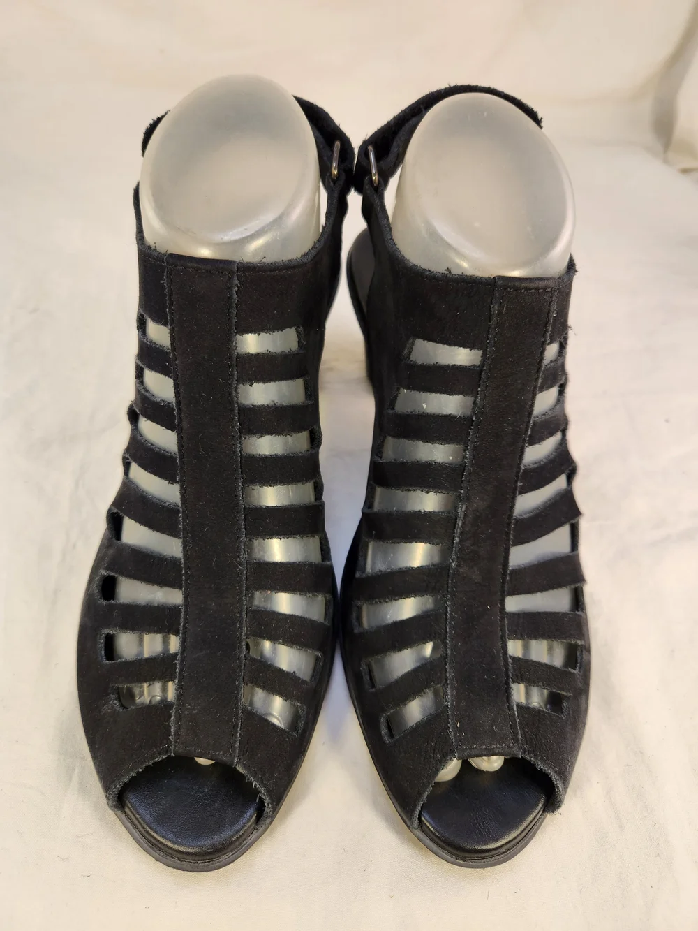 ARCHE LN ENEXOR STYLED BLACK NUBUCK WOMEN SANDALS HIGH HEELS SIZE 40/9.5 EUC